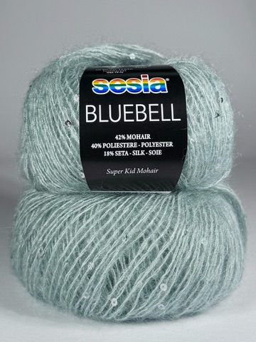 Sesia Bluebell Mohairgarn mit Pailletten Aqua Pastell 3211